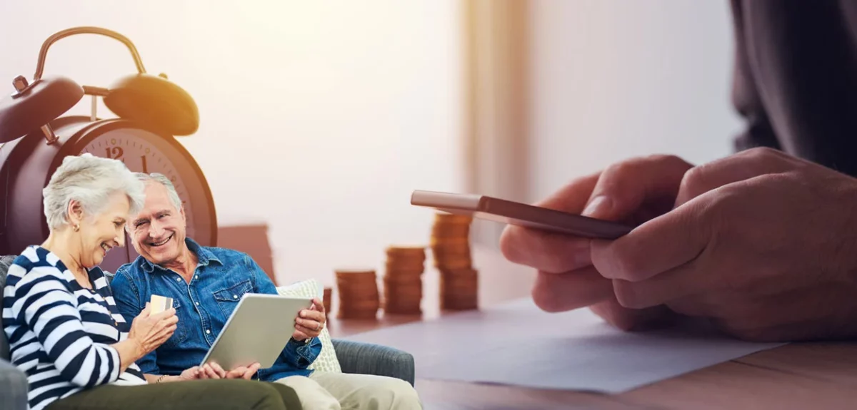 Image of aged couple starting small business after retirement