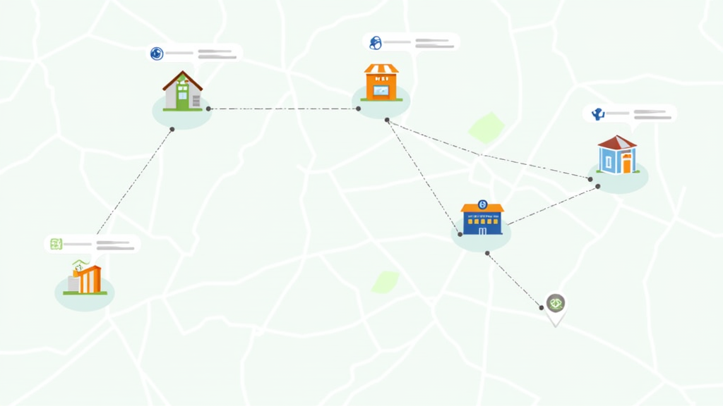 A map pin showing a small business location on a digital map
